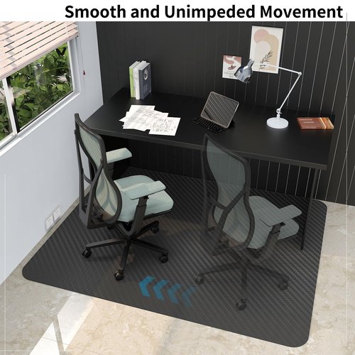Office Chair Mat for Hardwood Floor: 63" x 51" Office Chair Floor Mat, Desk Chair Mat, 100% PVC Floor Protector Chair Mats for Hard Floor, Not Suitable for Carpet