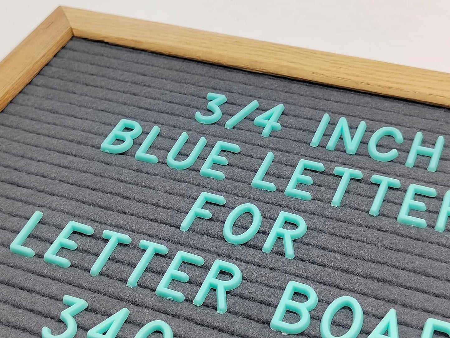 Skiennix Felt Letter Board Letters Set - 340 Pre-Cut 3/4 Inch Blue Letters with Canvas Bag