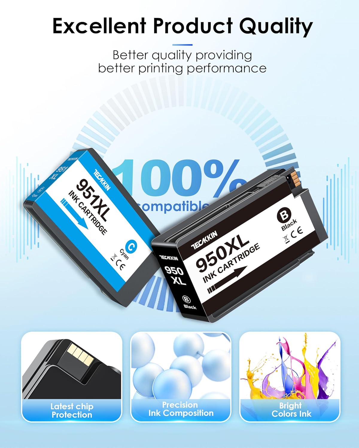 PG-240XL/CL-241XL Ink Cartridges Replacement for Canon 240XL 241XL Combo Pack 240 241 Printer Ink for PIXMA MG3620 MG3600 TS5120 TS5100 MG3220 MG3520 MG2120 MX472 (1 Black, 1 Tri-Color)