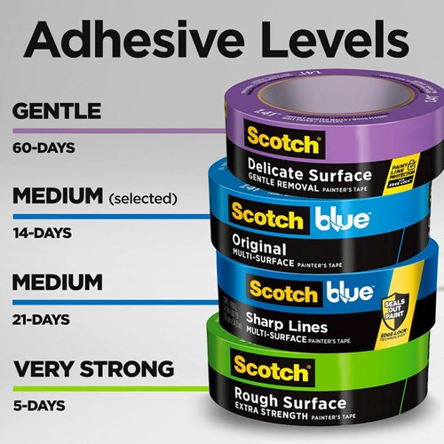 ScotchBlue Multi-Surface Painters Tape - 2 Inch Wide, Easy Removal, 3 Rolls, Blue (2090-48EP3)