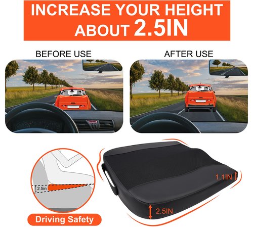 Seat Cushion & Lumbar Support - Ergonomic Memory Foam Pillows for Sciatica & Back Pain Relief - Comfort for Driving & Long Driving- Ideal for Car, Office Chairs, Wheelchairs