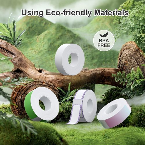 Nelko P21 Label Maker Tape - Genuine 14x40mm Laminated Replacement Labels | 180 Tapes/Roll