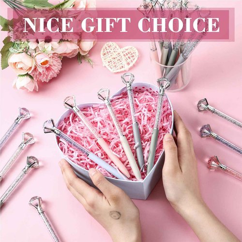 Sayglossy 160 Pcs Diamond Ballpoint Pens Big Crystal Colorful Retractable Gem Rhinestones Bling Jewel Pens for Women Wedding Bridal Shower Office Gifts (Morandi Color)