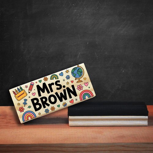 Luxury Custom Teacher Name Chalkboard Eraser with Pen Marker, Teacher Appreciation Gifts, Thank You Gift, Back to School Office Decor 14
