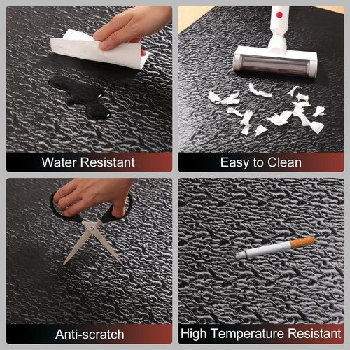 Mymeely Office Chair Mat for Hardwood Floor, 60"x75" Large Black PVC Computer Desk Chair Mat with Unique Pattern for Gaming, Anti-Slip Floor Protector for Home Office, Rolling Chair