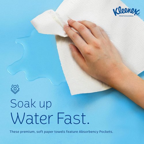 Kleenex® Hard Roll Paper Towels - Premium Absorbency Pockets™ | 1.75" Core, 600' Per Roll, 6 Rolls Per Case