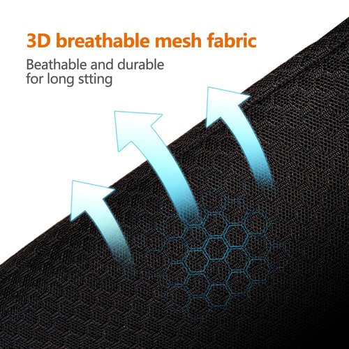Sojoy Gel Seat Cushion,Portable Memory Foam Chair Seat Cushion for Car,Office,Wheelchair,Lower Back, Sciatica and Tailbone Pain Relief