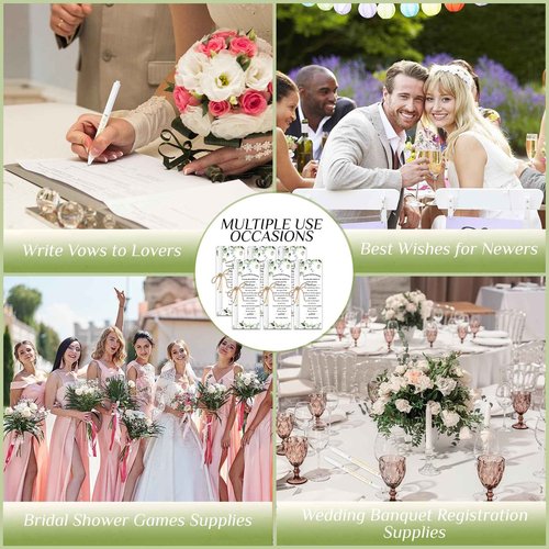 Tenceur 150 Sets Wedding Bridal Shower Pens for Guests with Thank You Cards and Twine Wedding Reception Party Favors Retractable Ballpoint Pens Bulk Black Ink for Proposal Bachelor Party Supplies