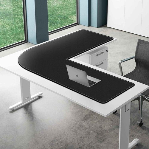 Mydours 61"x61"x20" Super Large Desk Mat, Full Mouse Pad for L-Shaped Standing Desk, Double-Sided Mat with PU Leather Surface, Extended Coverage for Large L Shaped Desk, Compatible with Home & Office