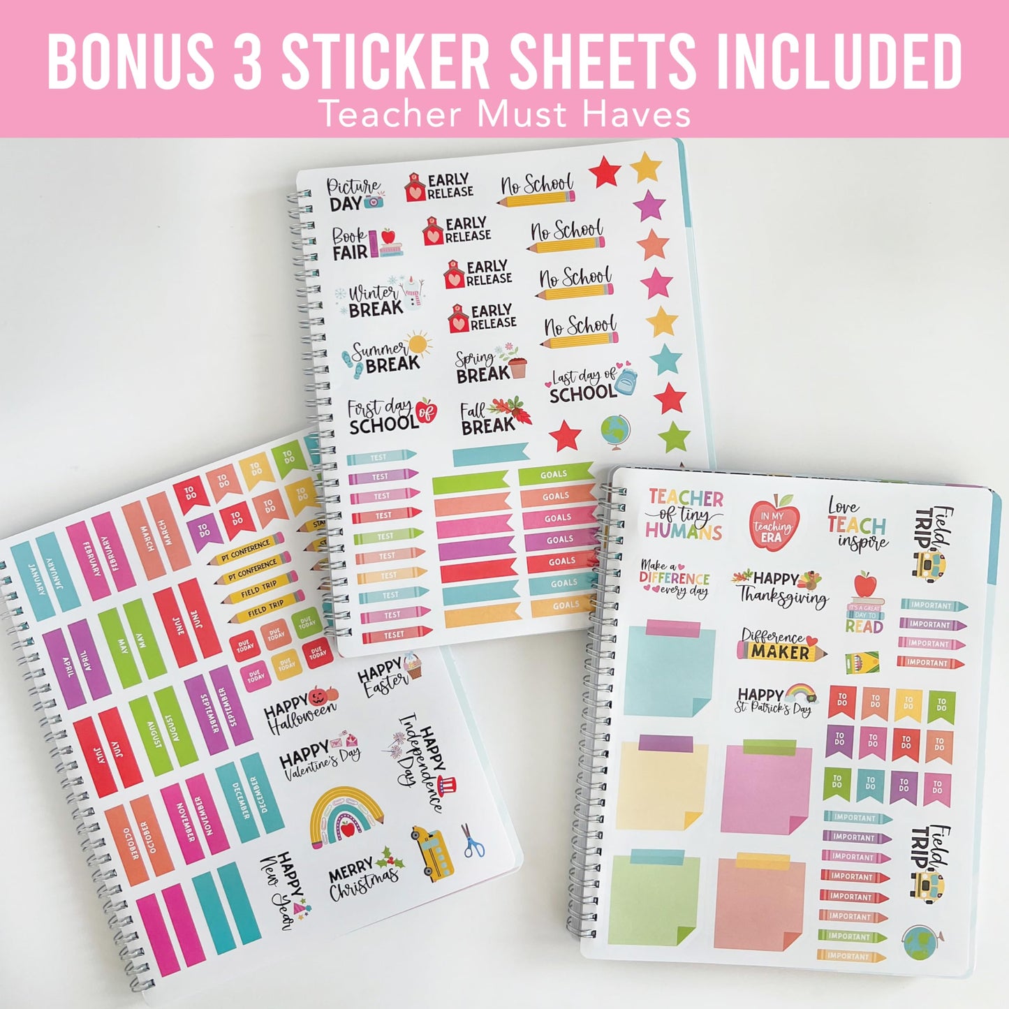 Hadley Designs Teacher Planner 2026-2027 Academic Year - Undated Teacher Lesson Planner Book for Teachers, Homeschool Planners 2026-2027, First Year Teachers Must Haves, Back to School Teaching Gifts