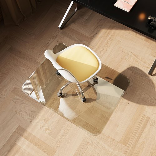 Lakenyon 36" x 46" Glass Chair Mat, Chair Mat for Carpet, Tempered Glass Floor Mat for Home/Office/Carpet, Desk Chair mat
