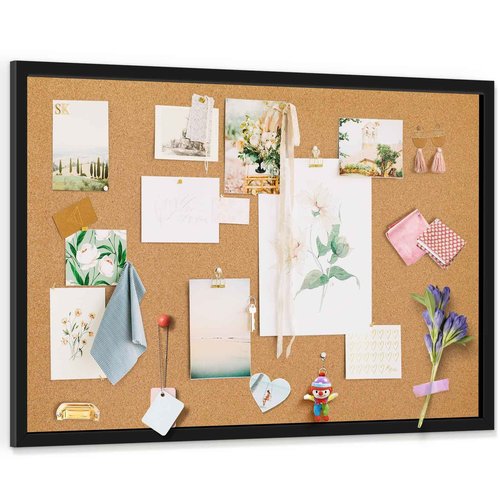 Miratino Large Bulletin Board, 36 "x 24" Cork Boards for Walls with Black Frame, Pin Display Board Vision Board for Home School Office Decor…