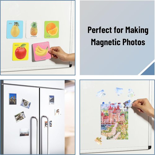 Mr. Pen Magnetic Sheets - Adhesive Backing for Easy Use | 12" x 16" | 5 Pack Flexible Magnet Paper