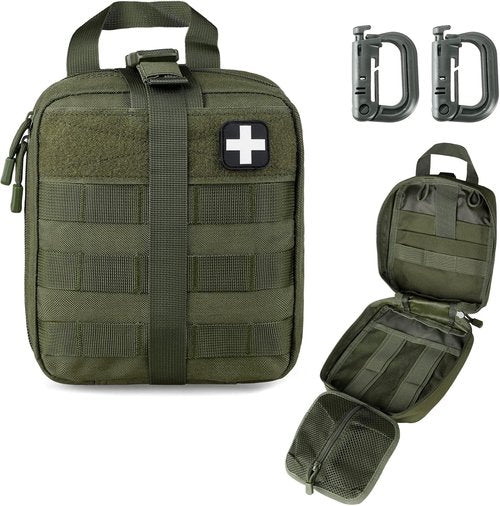 LIVANS 1000D Tactical First Aid Bag - Empty EMT Pouch with Rip-Away Design for Emergency Medical Use