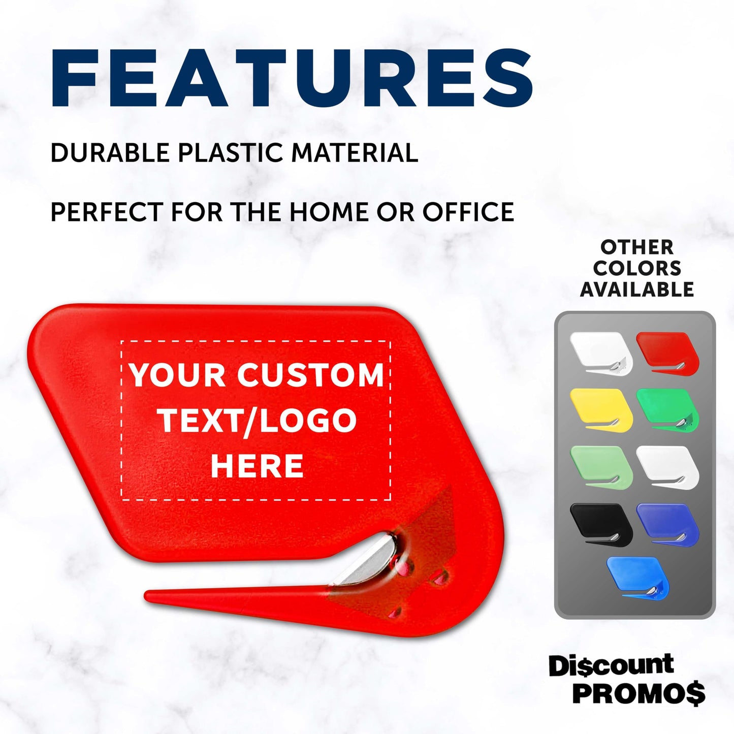 Custom Translucent Plastic Letter Openers Set of 10/50/100, Personalized Bulk Pack - Perfect for Home or Office - TRed