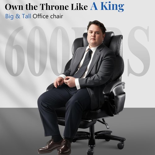 3D Kneading Massage Office Chair,600LBS Big and Tall Executive Office Chair with Footrest,Reclining Managerial Chairs Padded Diamond-Stitched Cushion,Ergonomic Wide Desk Chair for Home Office,Black