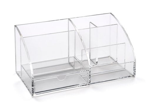 Osco Clear Acrylic Desk Organiser,130mm x 250mm x 120mm
