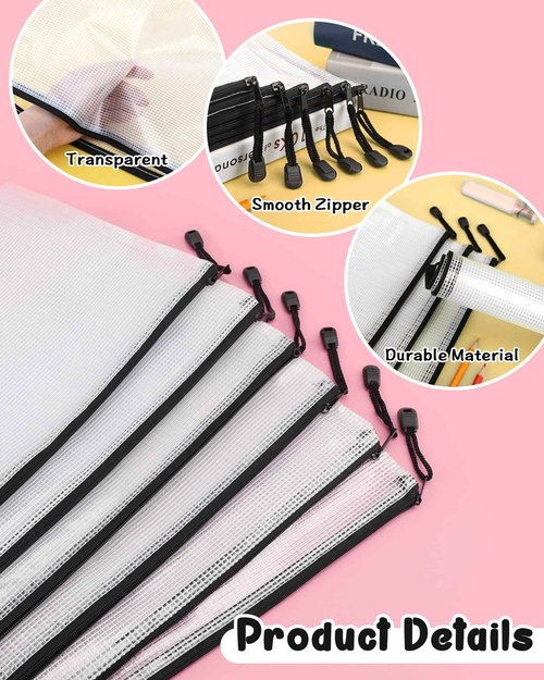 Umriox Zipper Pouch Bundle (12PCS 16.9x12.4 in & 18PCS Assorted Size)