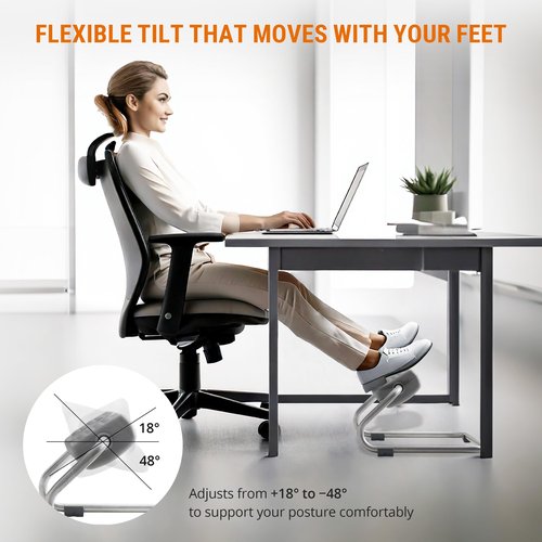 Duorest Duorest 1-Tier Ergonomic Footrest: Solid & Stable Construction, Under Desk Footrest, Slip-Resistant Base, Durable Build, EZFoot (1-Tier Structure) [Made in Korea]