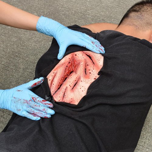 Large Laceration Wound Simulator - Realistic Bleeding Function | Wound Packing Trainer for Medical Education