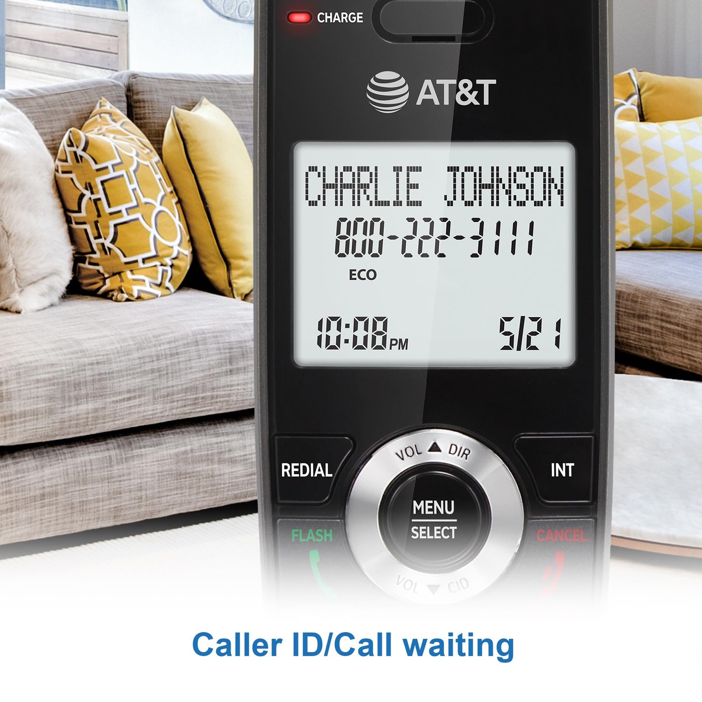 AT&T GL2101-4 DECT 6.0 4-Handset Cordless Phone, Graphite & Black