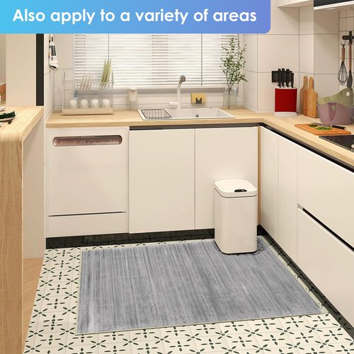 Azadx Chair Mat for Hardwood Floor 48" x 60" Desk Chair Mat for Hard Floors Slip Resistant Under Desk Rug Protector for Rolling Chairs Computer Chair Mats Low Pile Carpet Floor Protector,Dark Grey