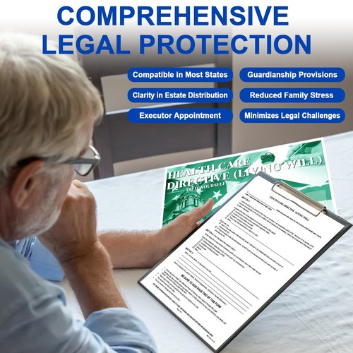 ZHUKEYONG Legal Documents Kit, Durable Power of Attorney, Healthcare Directive and Last Will & Testament Forms, Self-Help Estate Planning Set