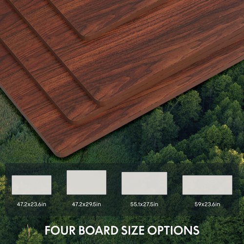 FLEXISPOT E6 Essential 3 Stages Dual Motor Electric Standing Desk 55x28 Inch Whole-Piece Board Height Adjustable Electric Sit Stand Desk(Black Frame + Mahogany Desktop, 2 Packages)