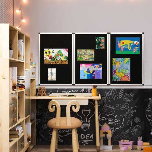 Jxgzyy Trifold Presentation Board - 3+1 Panel Art Display with Storage Bag | Tabletop Folding Design