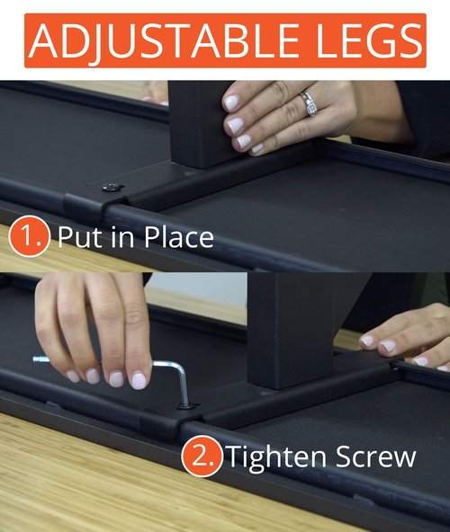 Stand Up Desk Store Clamp-On Adjustable Height Desk Shelf Monitor Stand (48" Wide)