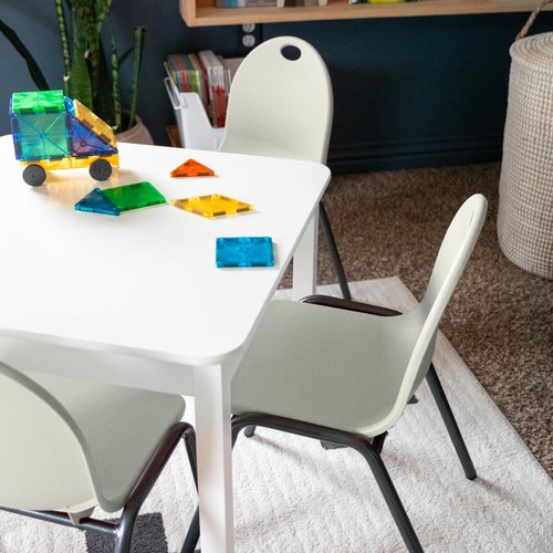 Backyard Discovery 12" Kid's Stacking 4 Pack-Ivory Chair