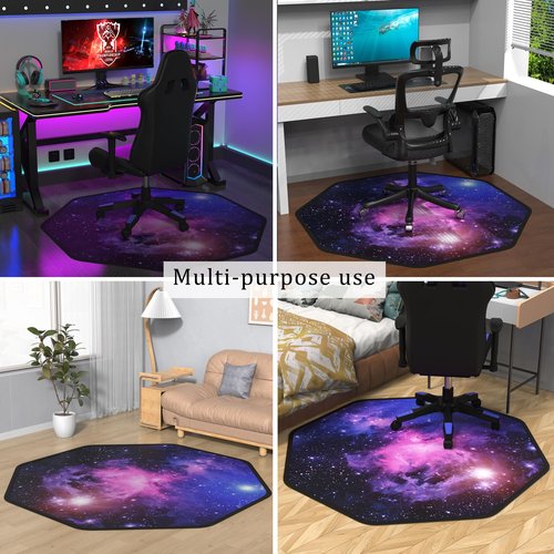 Office Chair Mat for Hardwood Floor, 47"×47" Computer Gaming Chair Mat, Desk Floor Mat Hardwood, Anti-Slip and Easy to Clean- Machine Washable