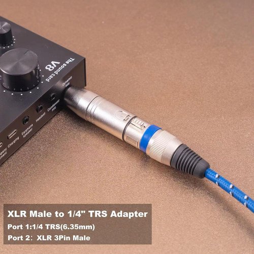 Seefeful 1/4" TRS to XLR Adapter 4 Pack, 2 Pack Male and Female to 6.35mm, Balanced Quarter Inch 6.35mm to XLR Male/Female Adapters for Mixers, Microphones, Amplifiers