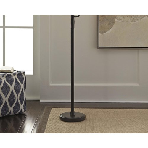 Signature Design by Ashley Jaak Contemporary 60" Floor Lamp with 3 Glass Shades, Bronze