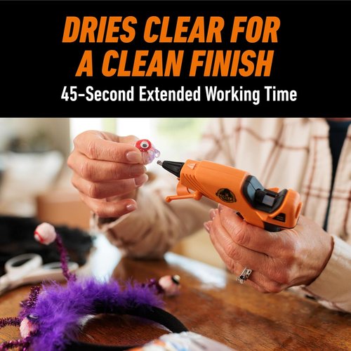 Gorilla Mini Hot Glue Gun Kit - Dual Temp Precision Nozzle & Easy Squeeze Trigger | 1 Gun + 30 Sticks