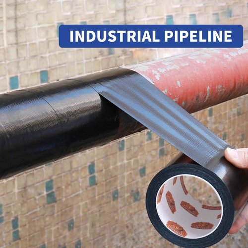 TAPEBEAR 24 Rolls Corrosion Protection Pipe Tape, 10mil Pipe Wrap Tape for Drain Pipe, Metal Electrical Outdoor Underground Pipe, Waterproof PVC Black Tape Thicker for Hose Leak Proof, 2Inch x 33Yard