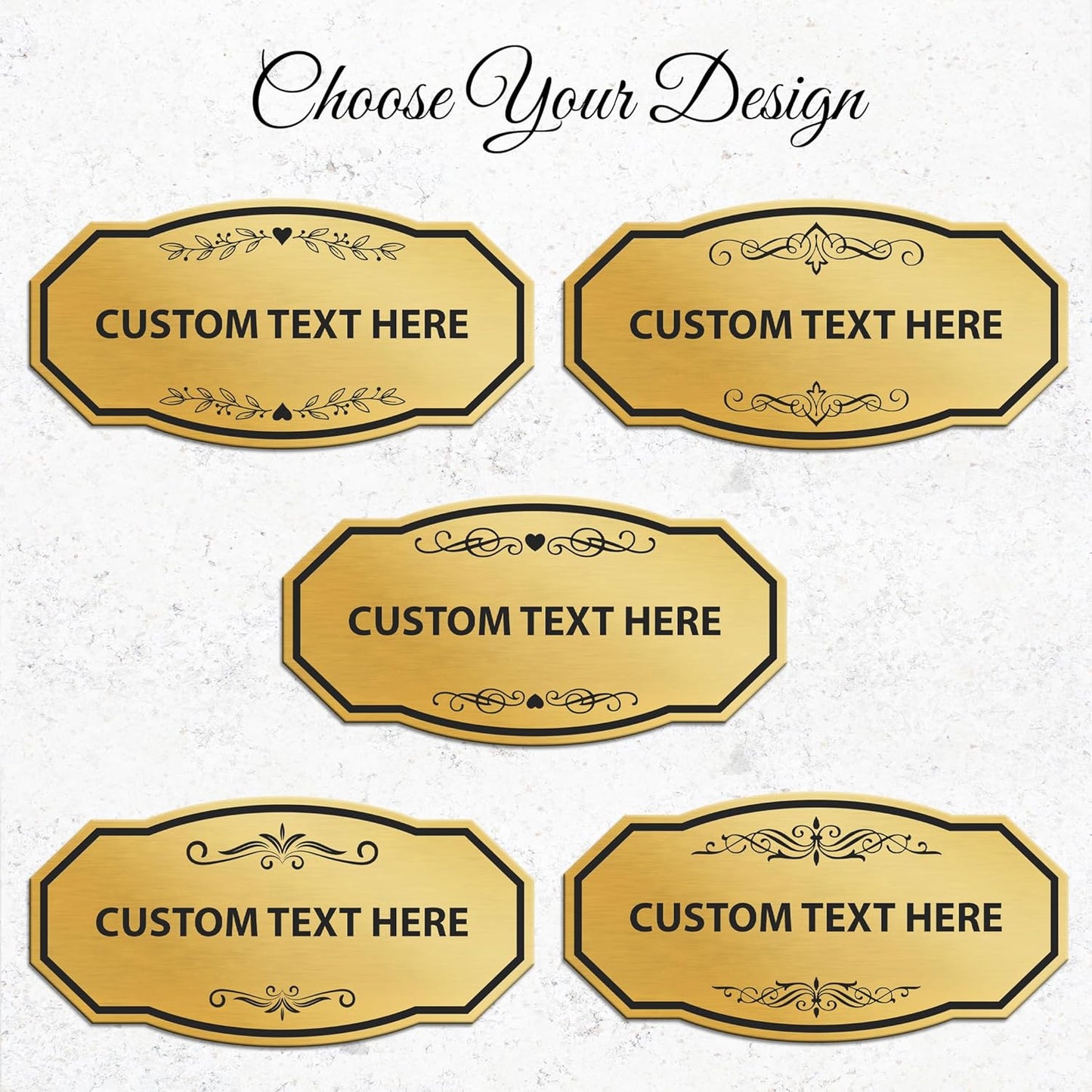 Skiennix Customizable Victorian Door Sign - Personalized Laser Engraved Acrylic Plaque | Perfect for Office