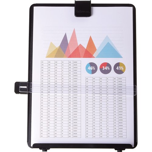 Fellowes Letter Sized Non-Magnetic Copyholder, Black (21106), 7.38 x 10.13 x 11.25 inches