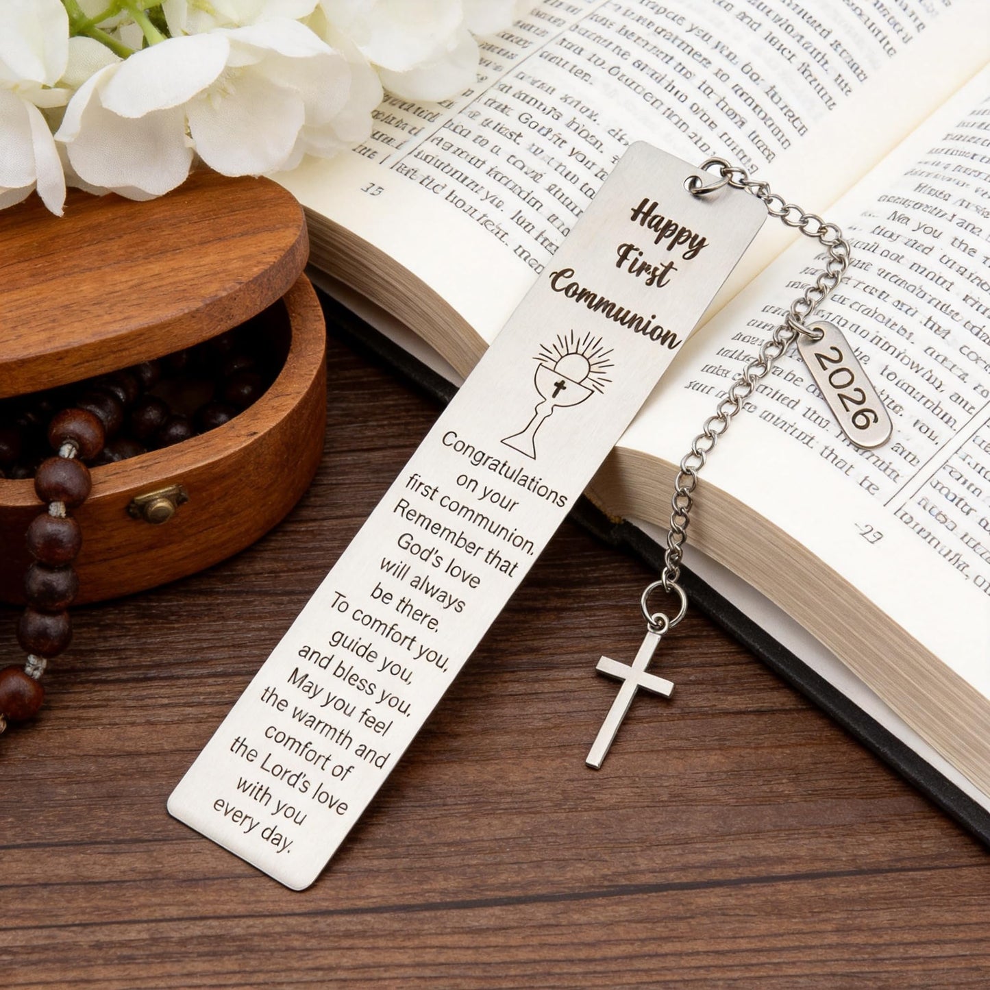 2026 First Communion Gifts for Boys Girls, Best 1st Holy Communion Bookmark for Teen, Catholic Confirmation Gifts for Kids, First Communion Favor, Religious Gift for Him Her Easter