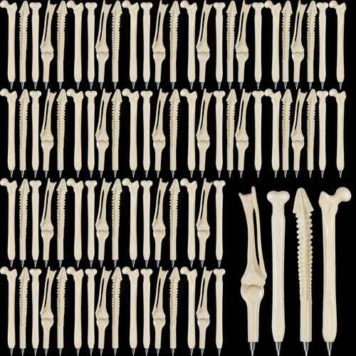 200 Pcs Bone Pens Bulk Skeleton Finger Ballpoint Pen Novelty Nursing Pens Individual Wrapped Black Ink Pens for Doctor Nurses, Halloween Kid Present Party Favor School Office Supply (200)