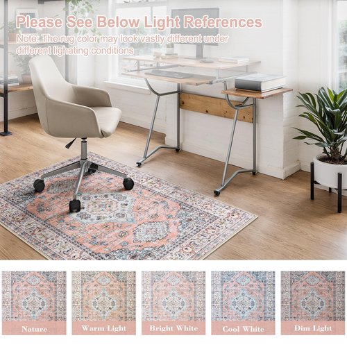 Anidaroel Desk Chair Mat for Hardwood Floor & Tile, 48"x60" Office Chair Mat for Hard Floors, Chair Rug for Rolling Chair, Low Pile Carpet Protector Mat for Office Chair, Easy to Roll