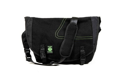 DIME BAGS Messenger Bag, Laptop Carrying Case with Padded Interior, Crossbody Shoulder Bag for Computer with Durable Hempster Exterior, 11 Compartments for Organized Storage (Black)