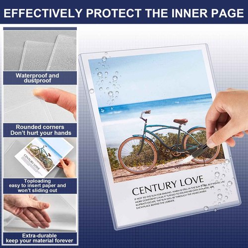 Sintuff 15 Pcs 11'' x 17" Rigid Print Sleeve Protectors Holder Plastic Sleeves Heavy Duty Sheet Protectors Clear Binder Sleeves Page Holder Magazine Sleeves for Photo Document Poster Comic