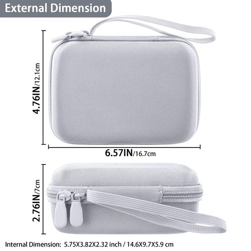 Aenllosi for Phomemo A30 Label Printer Hard Case, Phomemo A30 Mini Label Maker Machine Organizer, White (Case Only)