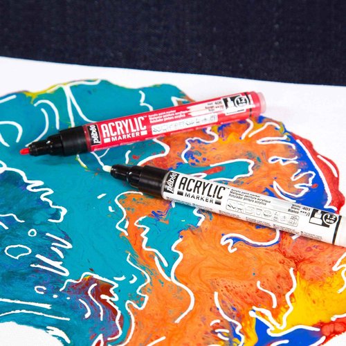 PEBEO Acrylic Markers, Assorted, 12X1.2MM