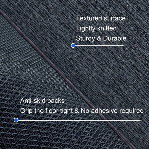 Office Chair Mat for Hardwood Floor: Desk Computer Gaming Heavy Duty Rugs for Rolling Chairs - 36"x48" Large Anti-Slip PVC Mats Tile Hard Wood Floors Protectors, Not Recommended for Carpet (Black)