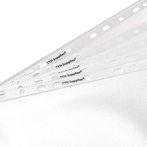 TYH Supplies 1000 Pack Heavy Duty Clear Sheet Protectors for 3 Ring Binder | 8.5 x 11 Inch | Non Glare 11 Hole Plastic Page Protectors for Home, Office, and School | Top Loader Plastic Sleeves