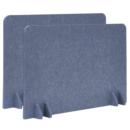 Vandebiao Desk Divider Privacy Panel (2 Pack) 24" x 16" - Portable Desk Partition & Dividers for Office, Home Study & School Exams - Focus Enhancing Privacy Shield - Gray