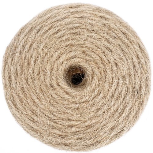 500FT Jute Twine Rope 3mm Natural Thick Garden Twine String Heavy Duty for Gardening Bundling Crafts Arts Gift Wrapping Packing Material Wedding Christmas Decoration Bulk