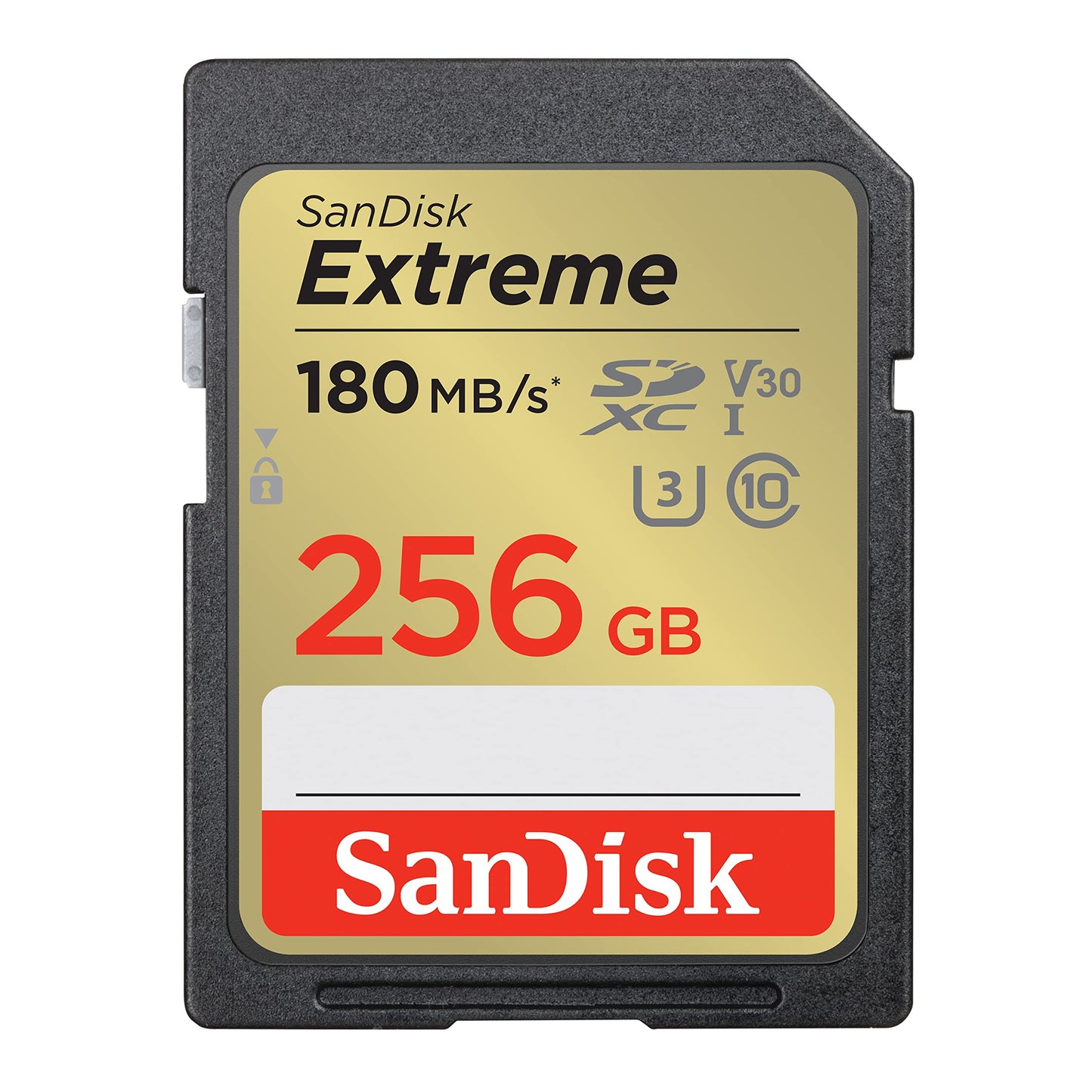 SANDISK 256GB Extreme SDXC UHS-I Memory Card - C10, U3, V30, 4K, UHD, SD Card - SDSDXVV-256G-GNCIN